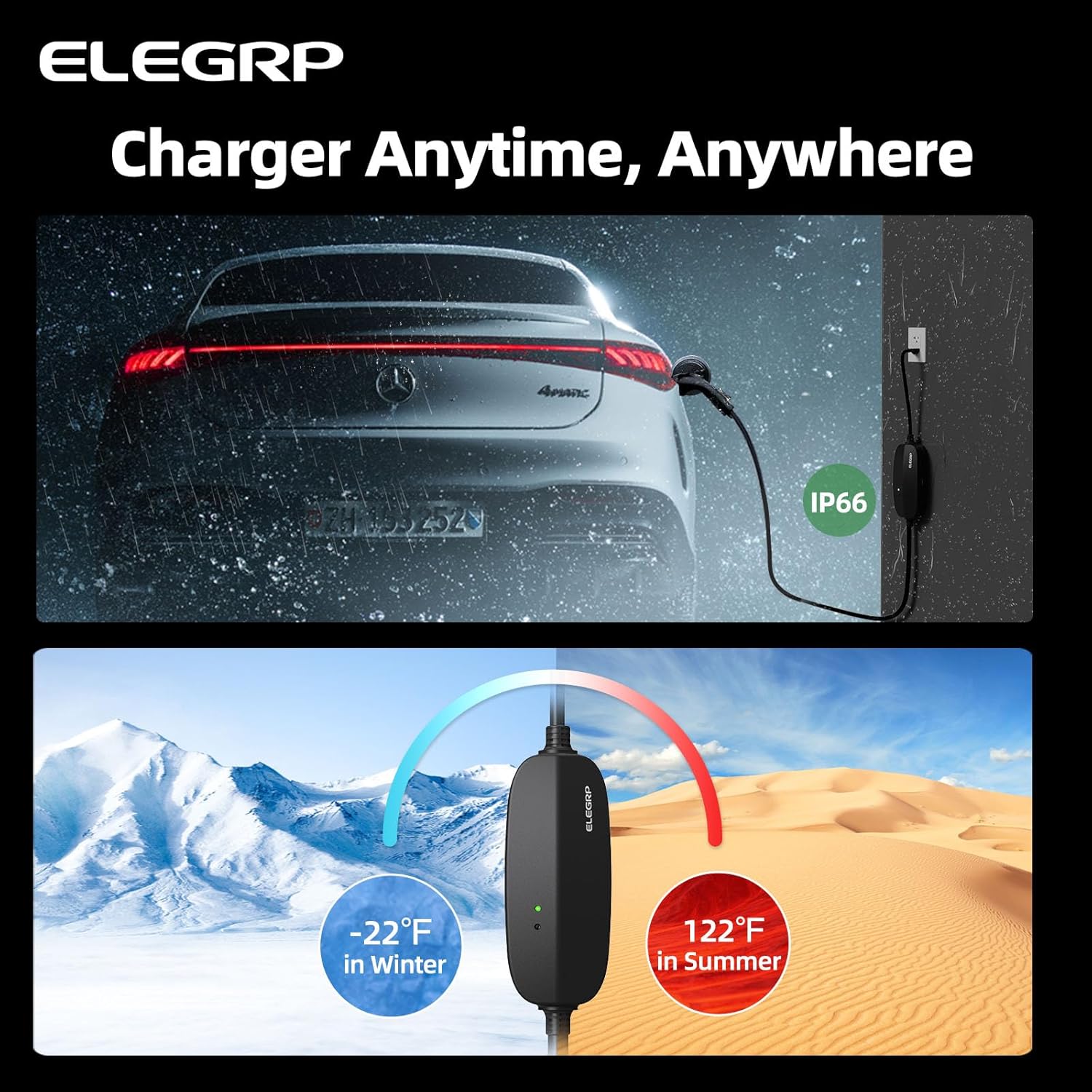 ELEGRP J1772 Ac Fast EV Car Ch - Portable Ev Charger recension och pris