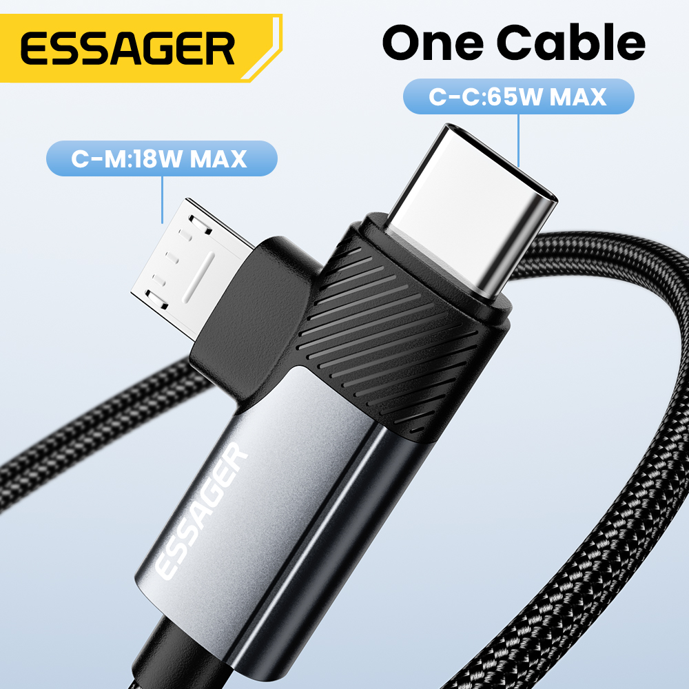 Essager 2 in 1 USB C Cable 65W - Type 2 Charger recension och pris